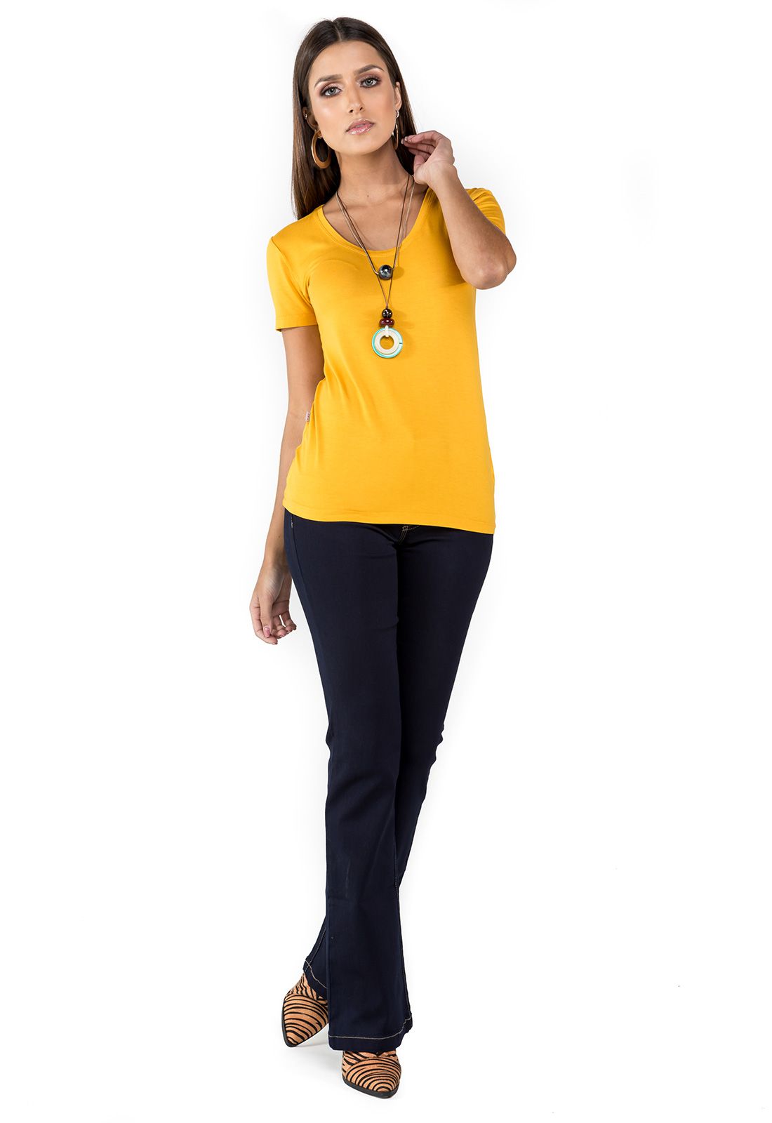 Blusa Camiseta Feminina Manga Curta Latifundio