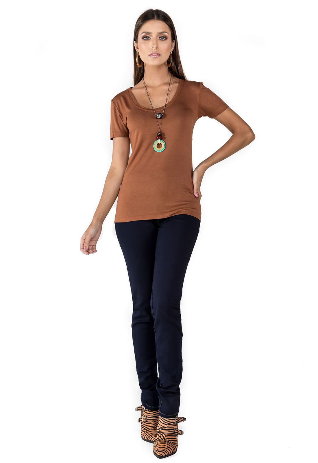 Blusa Camiseta Feminina Manga Curta Latifundio