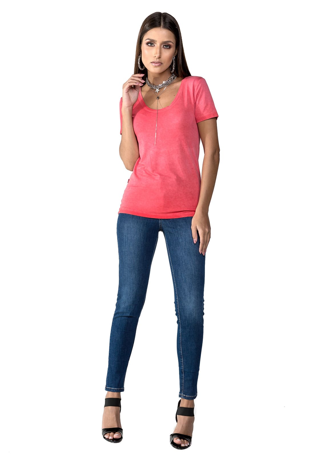 Blusa Camiseta Feminina Manga Curta Latifundio