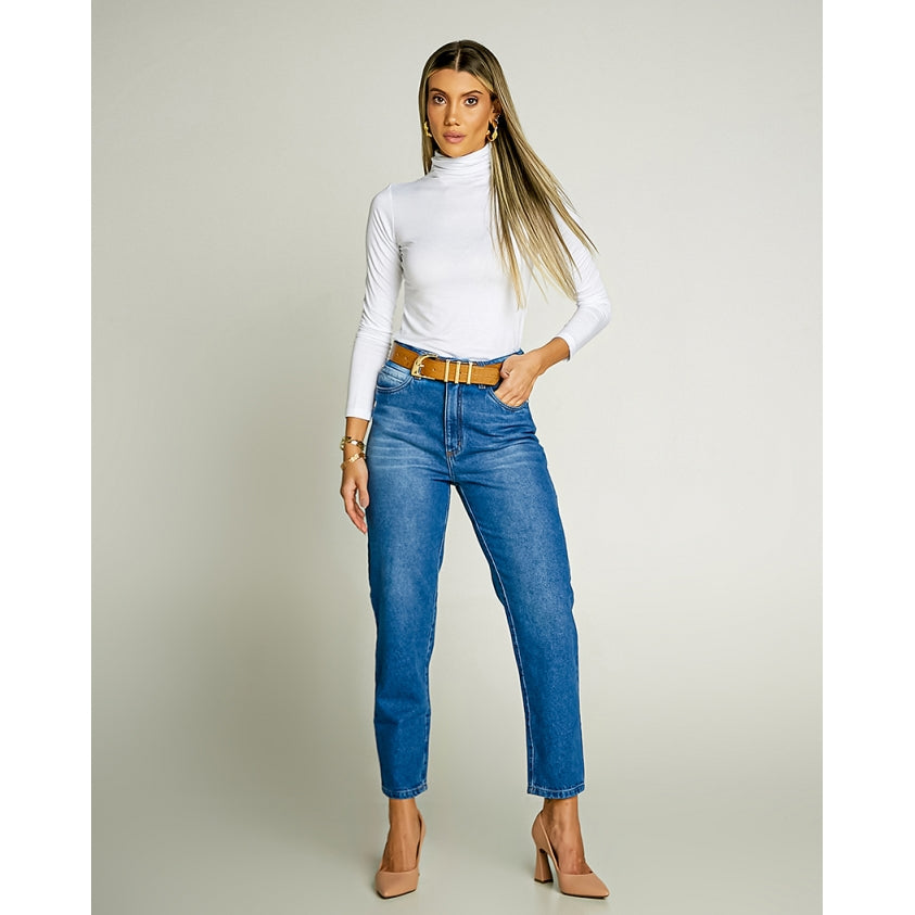 Blusa Feminina Gola Alta Manga Longa