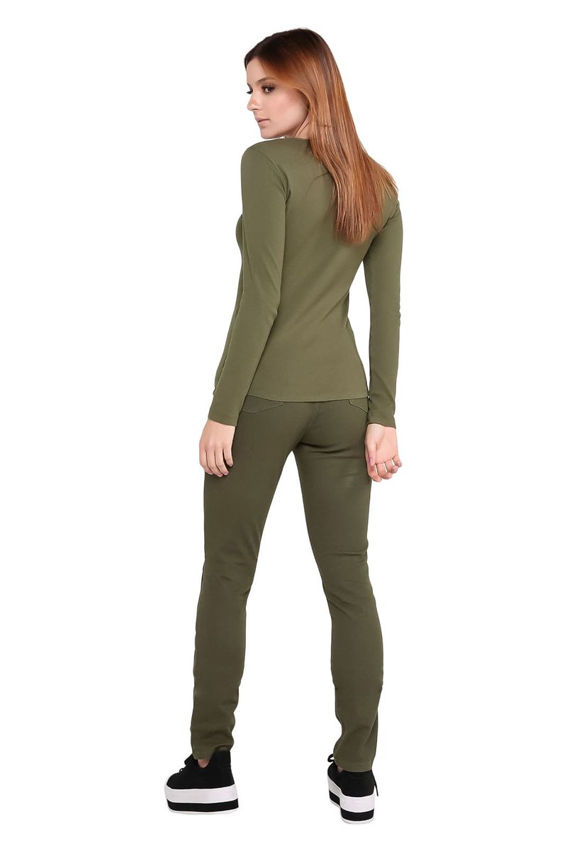 Blusa Manga Longa Gola U