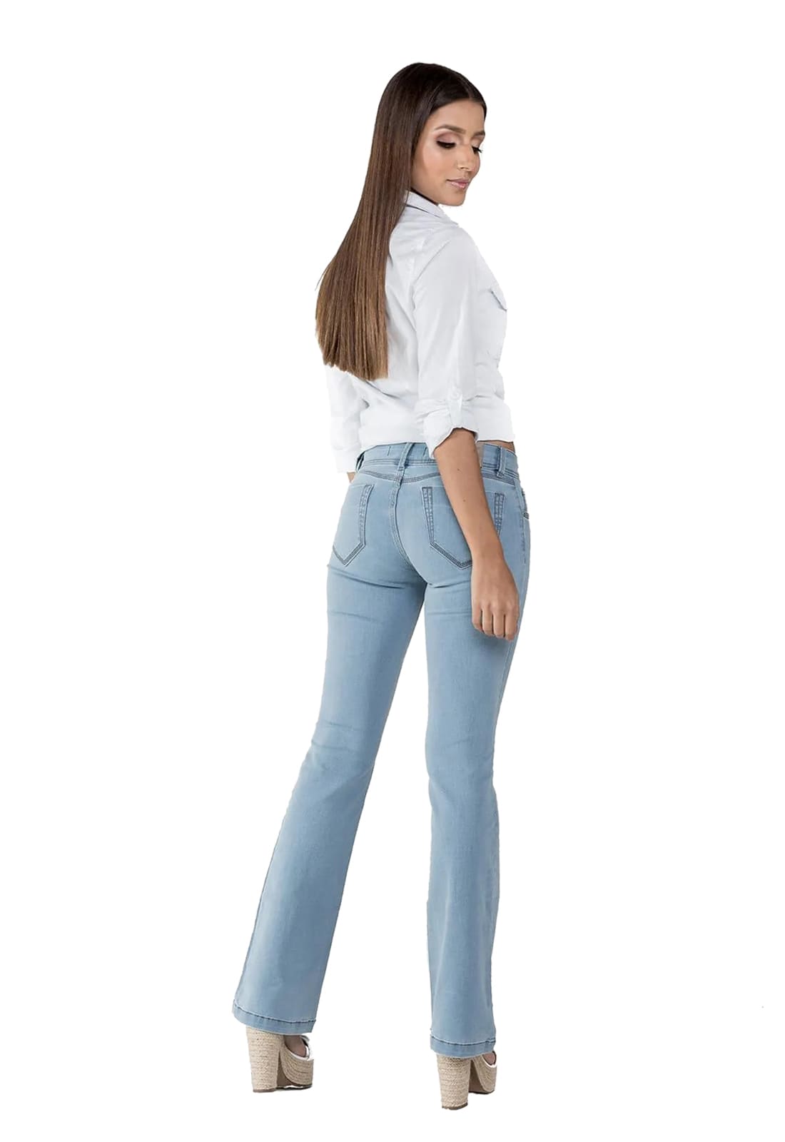 Calça Jeans Feminina Flare Latifundio Intermediária
