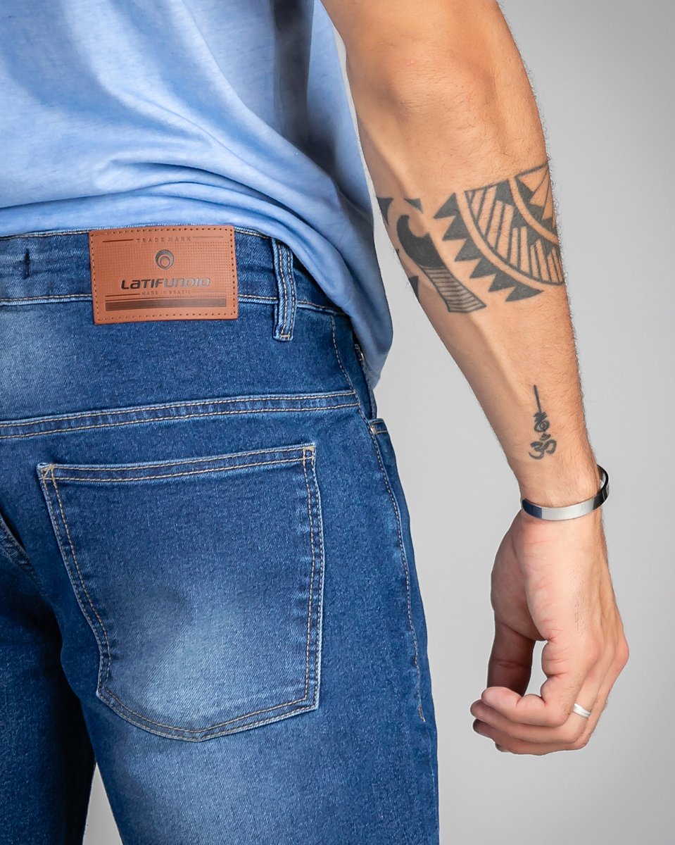 Calça Masculina Jeans Reta