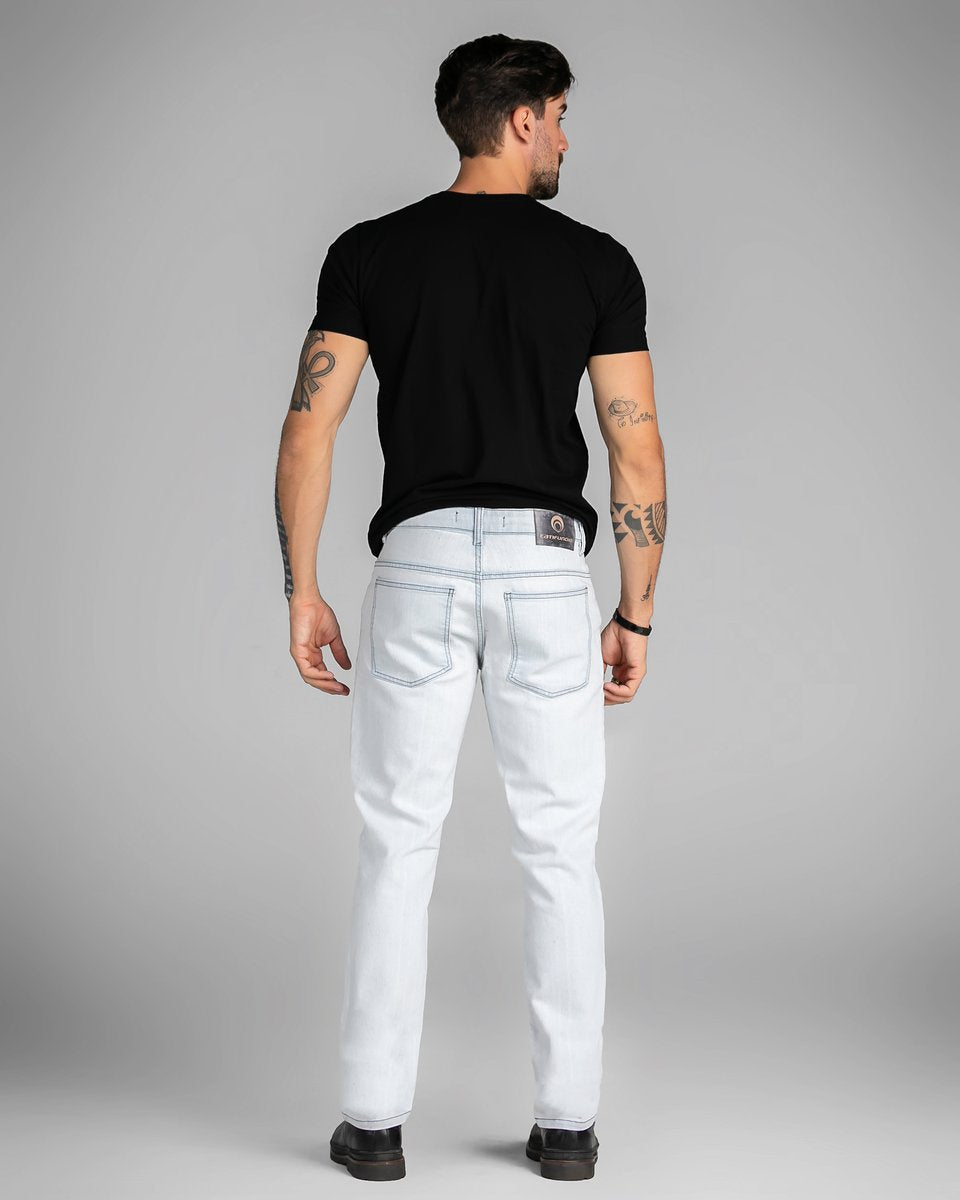 Calça Masculina Jeans Reta Clara