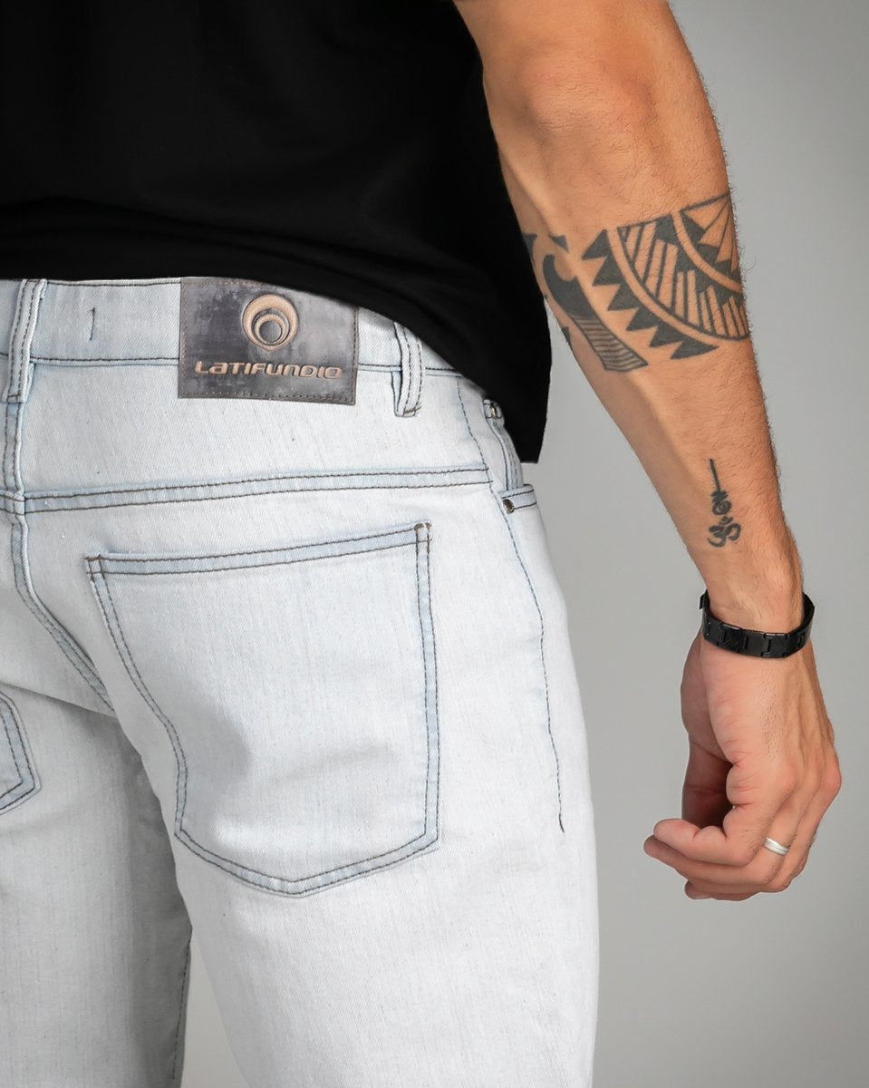 Calça Masculina Jeans Reta Clara