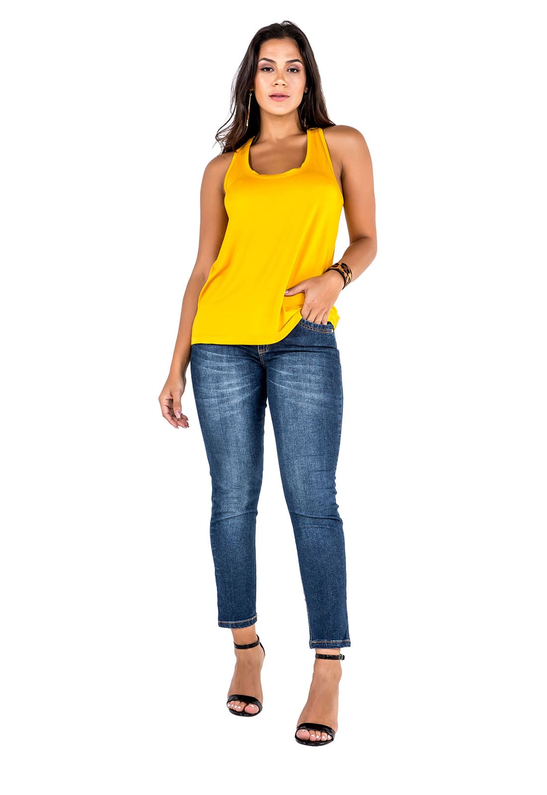 Camiseta Regata Feminina Latifundio - Costas Tipo Nadador
