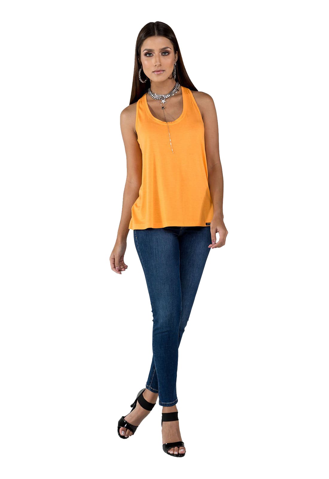 Camiseta Regata Feminina Latifundio - Costas Tipo Nadador