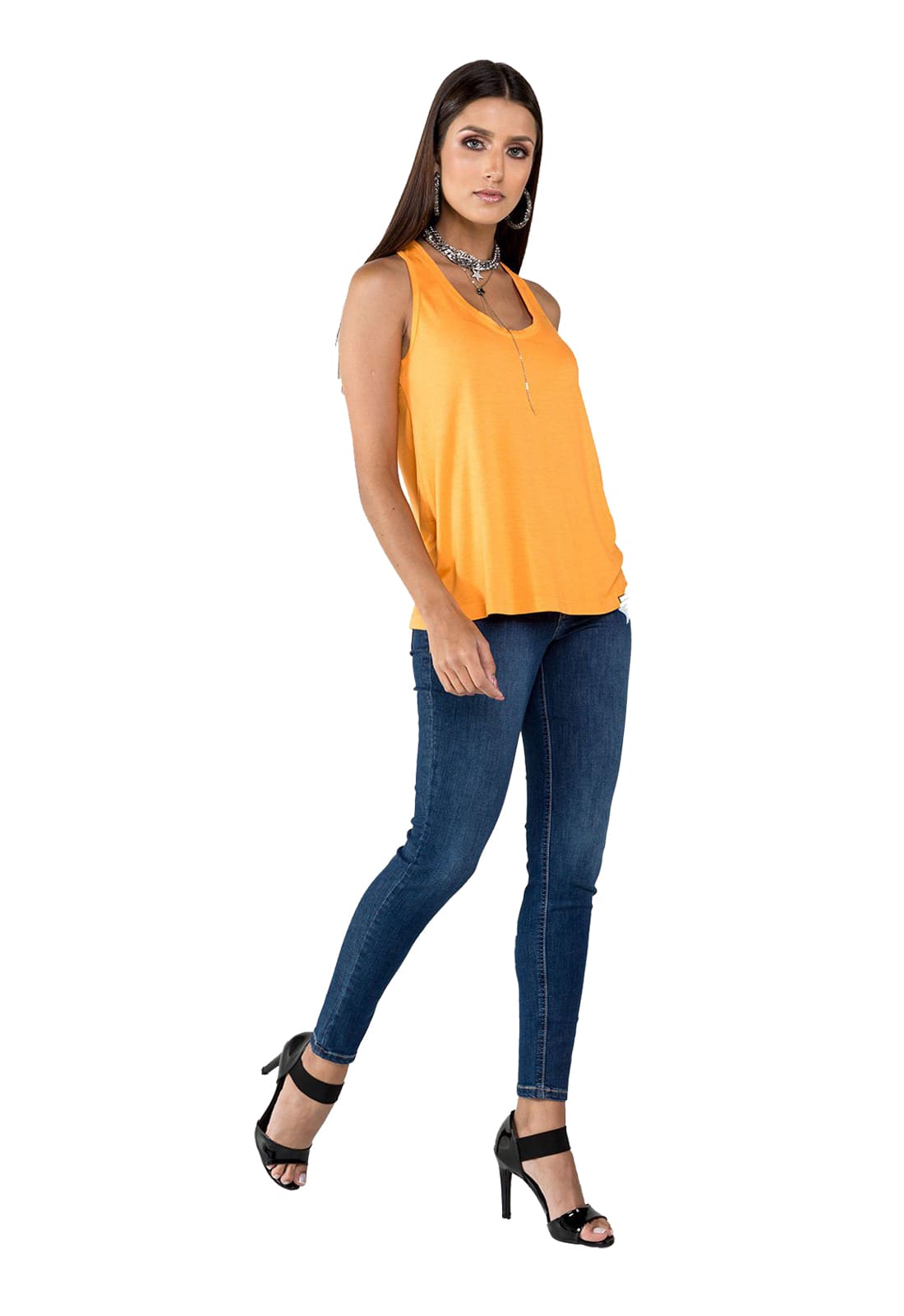 Camiseta Regata Feminina Latifundio - Costas Tipo Nadador