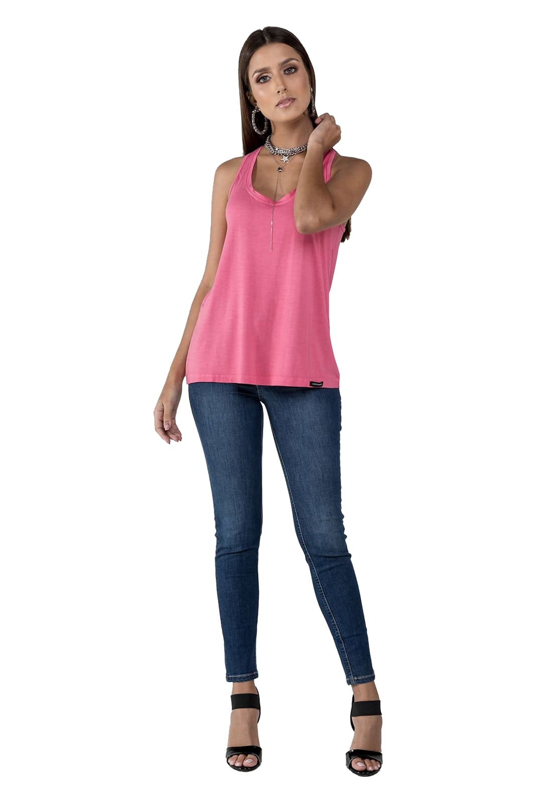 Camiseta Regata Feminina Latifundio - Costas Tipo Nadador