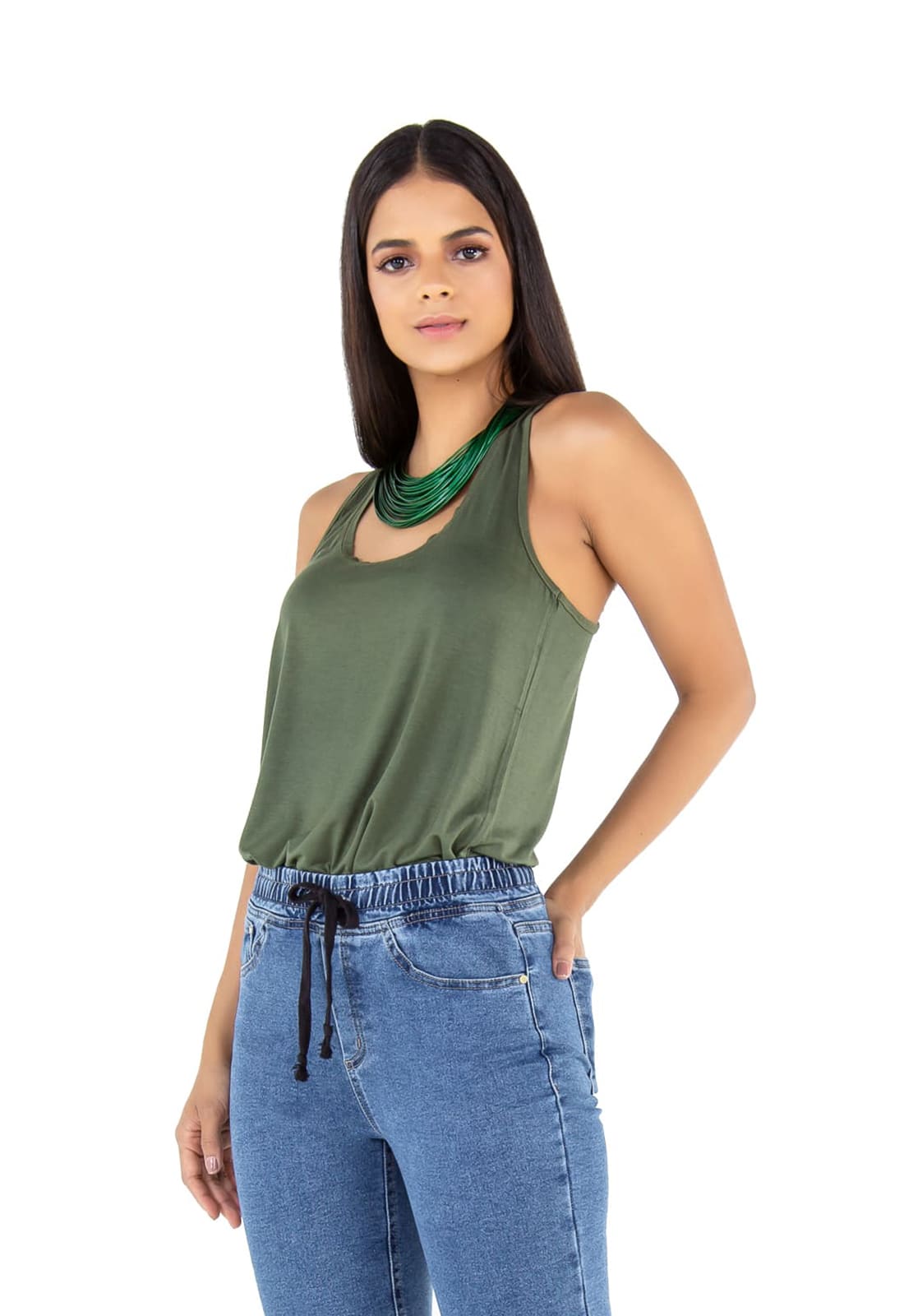Camiseta Regata Feminina Latifundio - Costas Tipo Nadador