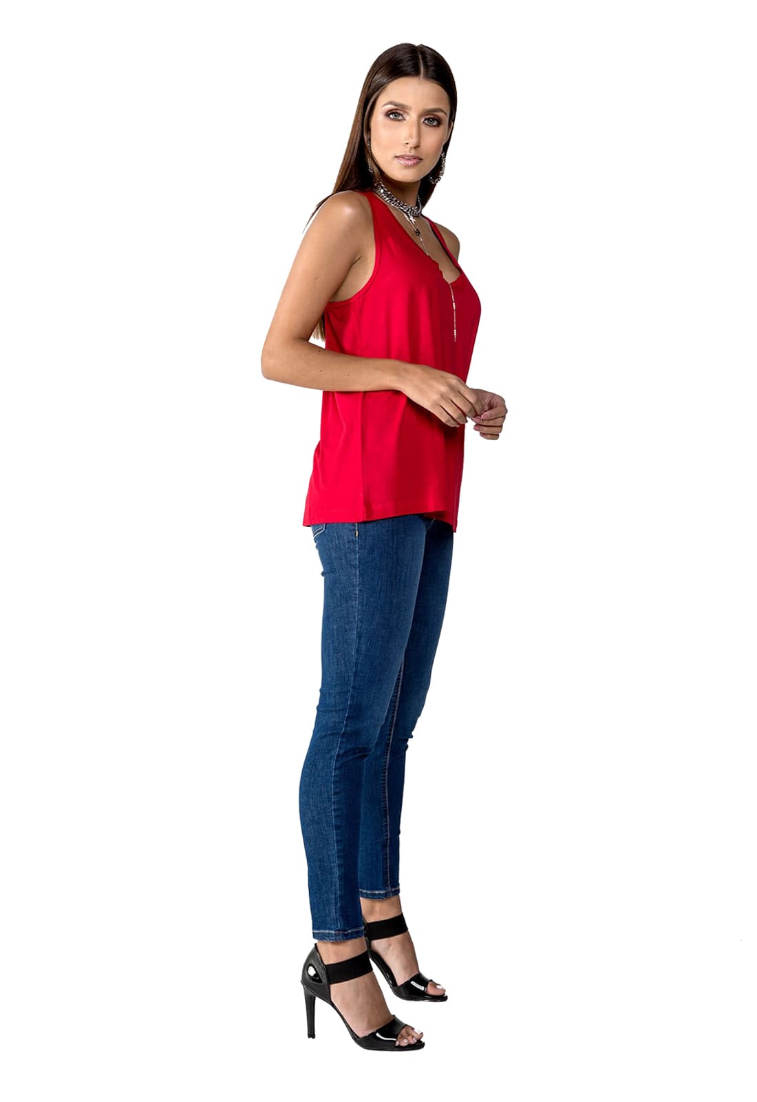 Camiseta Regata Feminina Latifundio - Costas Tipo Nadador