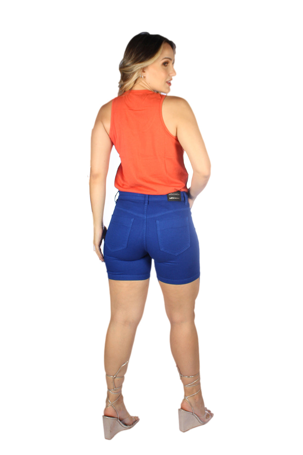 Short Feminino Tradicional Alto Meia Coxa