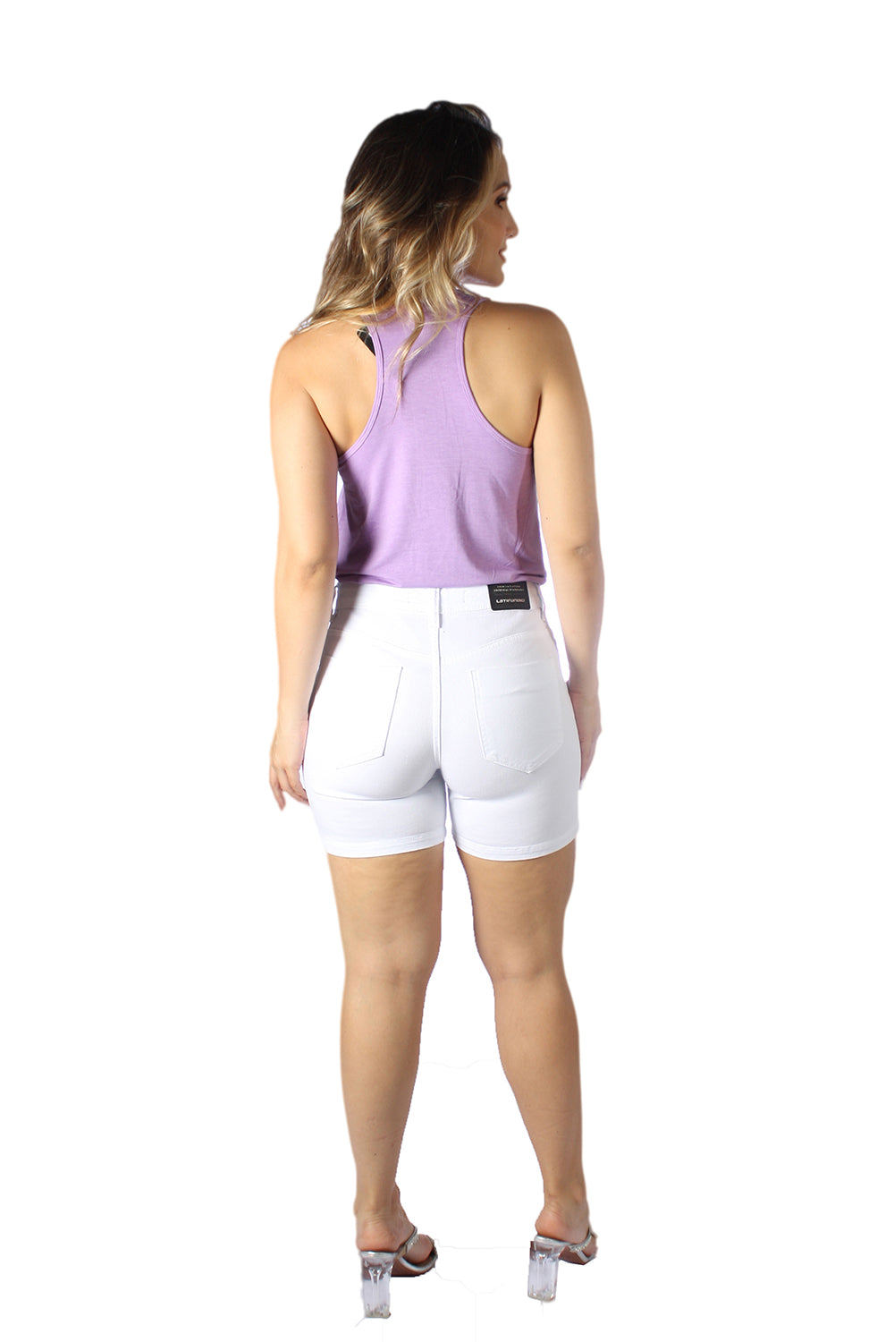 Short Feminino Tradicional Alto Meia Coxa