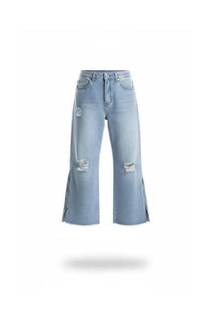 Calça Feminina Alta Pantacourt - Jeans Claro - www.latifundio.com.br