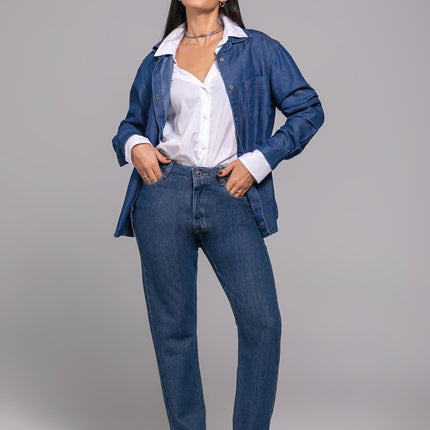 Calça Feminina Mom - Jeans Médio - www.latifundio.com.br
