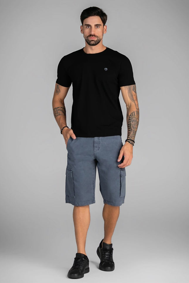 Bermuda Cargo Masculina Sarja - Chumbo - www.latifundio.com.br