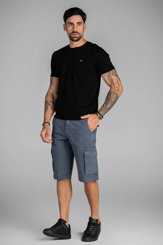 Bermuda Cargo Masculina Sarja - Chumbo - www.latifundio.com.br