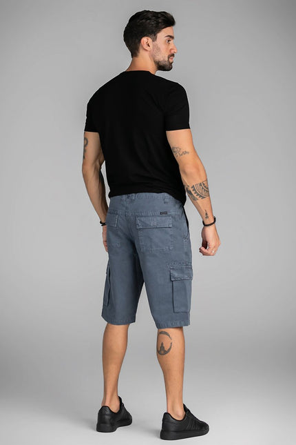 Bermuda Cargo Masculina Sarja - Chumbo - www.latifundio.com.br