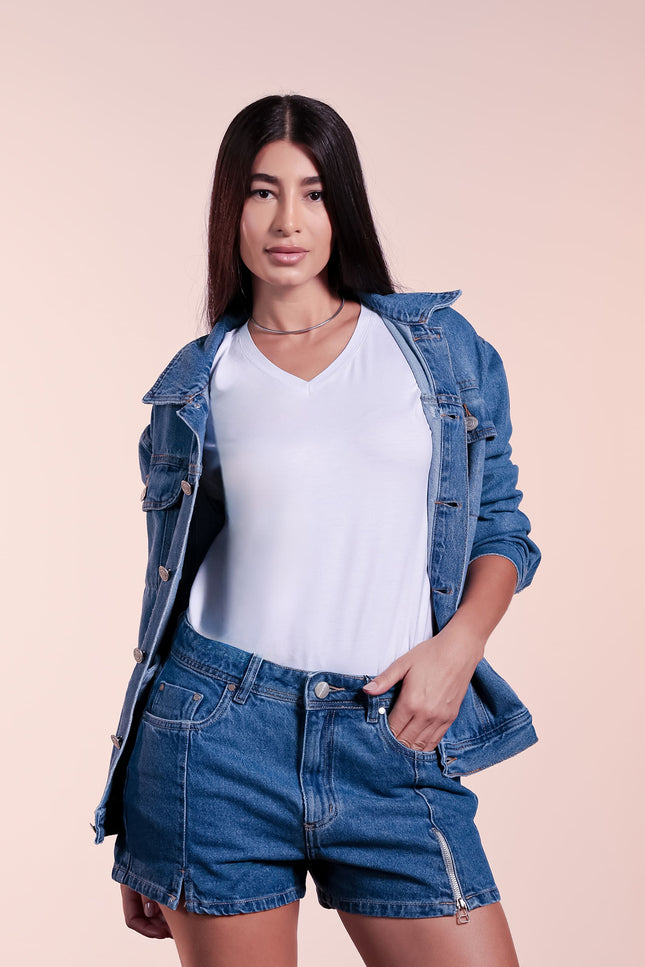 Short Mom - Jeans Médio - www.latifundio.com.br