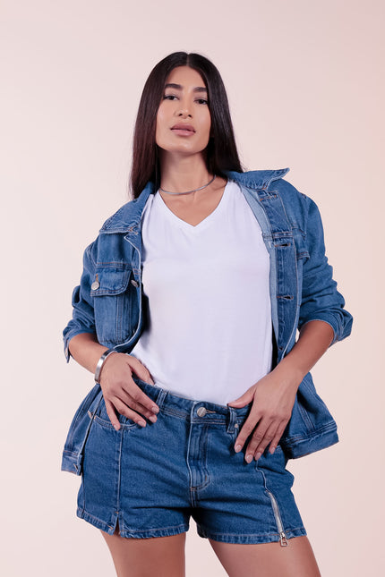 Short Mom - Jeans Médio - www.latifundio.com.br