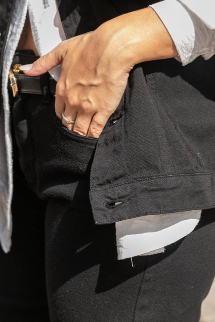 Colete Feminino Trucker - Preto