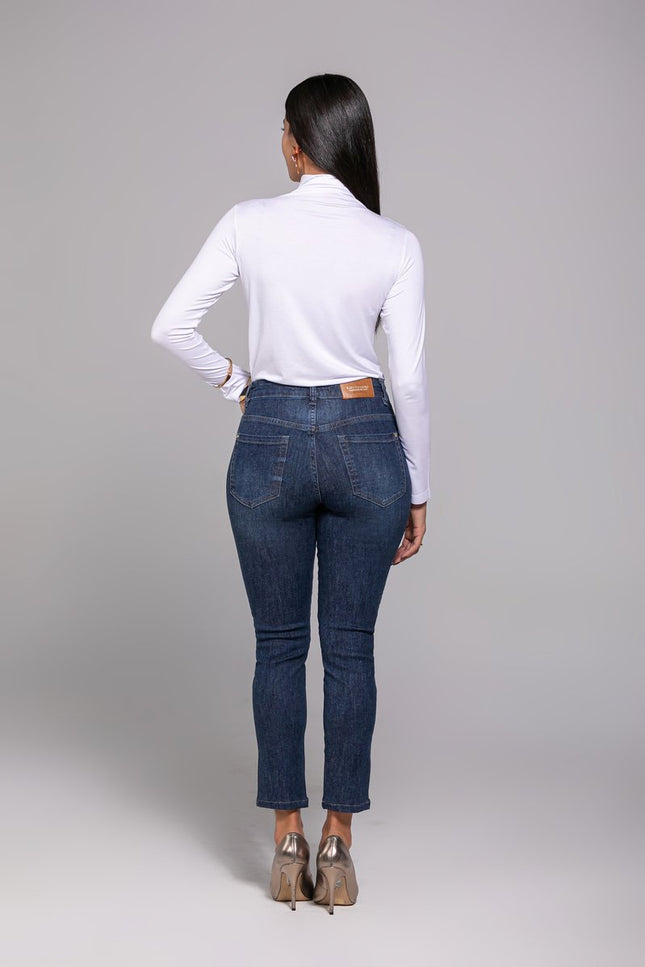Calça Feminina  Tradicional Alta Cropped