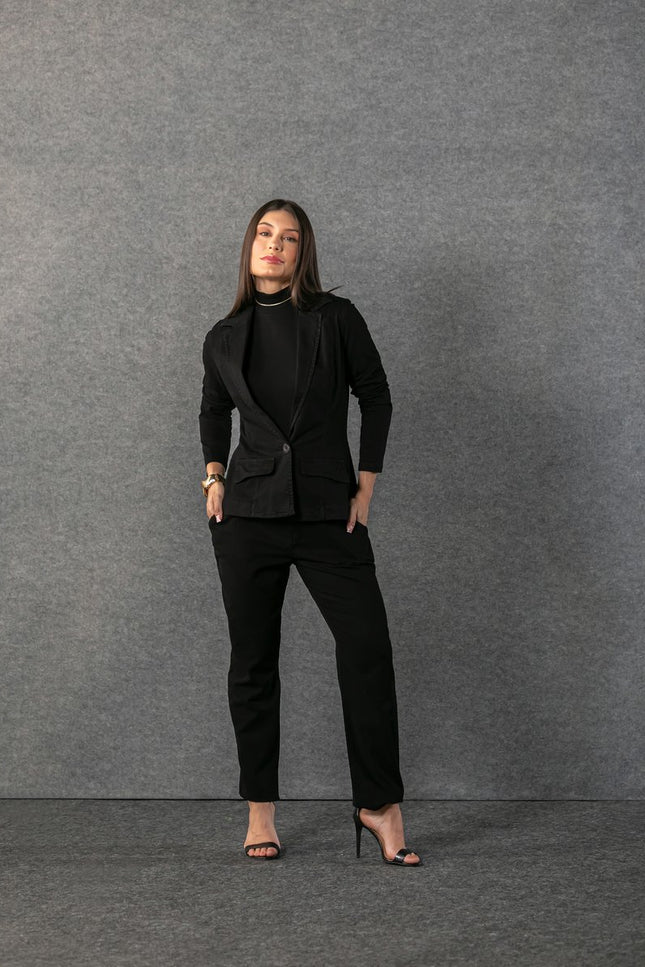 Calça Feminina Cenoura Colors - Preto