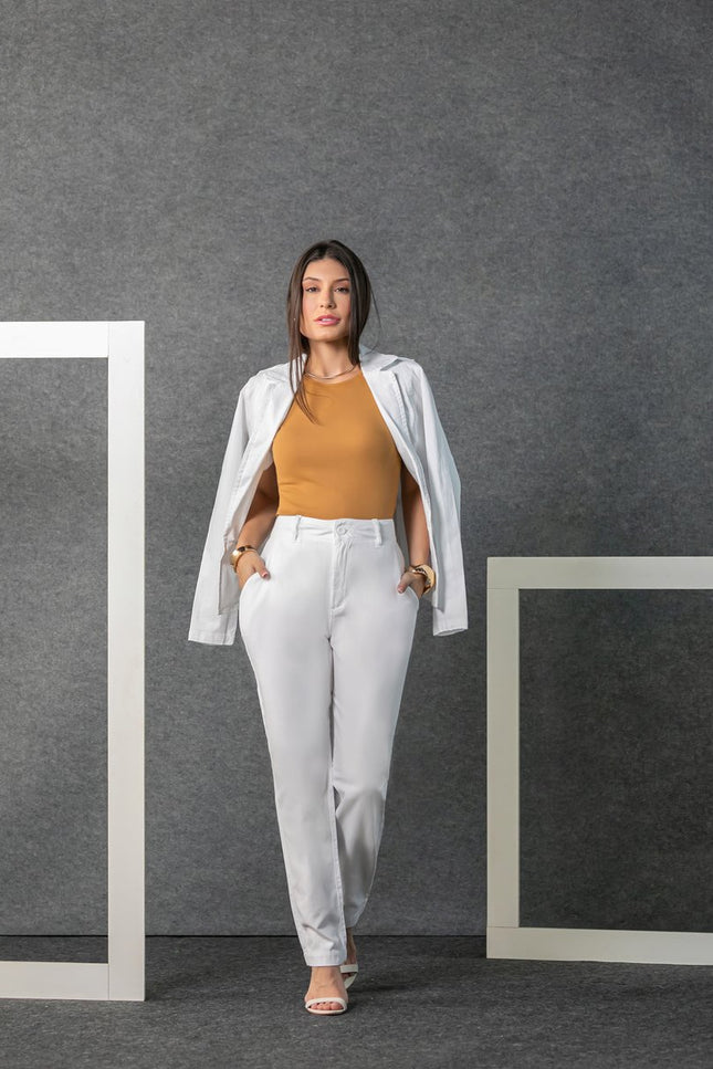 Calça Feminina Cenoura Colors - Branco