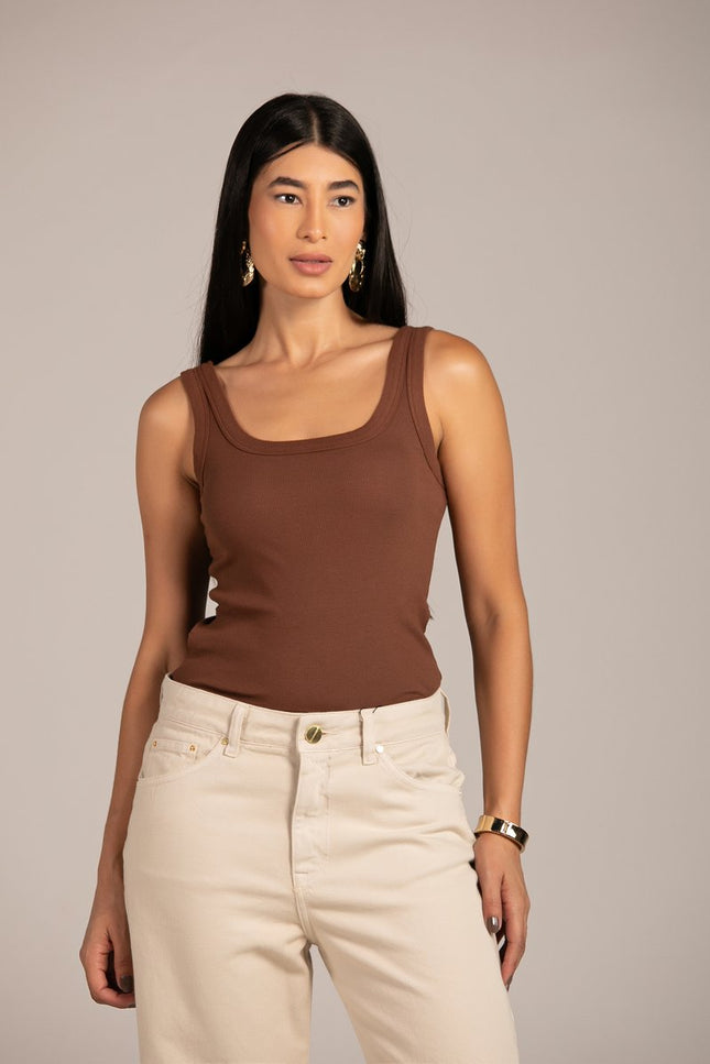 Regata Feminina -  Marrom - www.latifundio.com.br