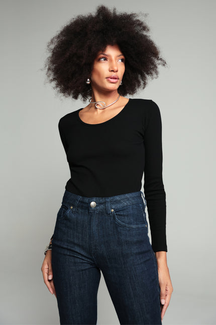 Camisa Feminina Manga Longa - Preto - www.latifundio.com.br
