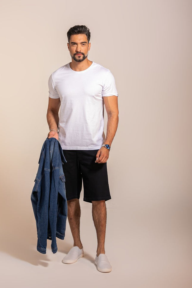 Blusa Masculina Gola Redonda - Branco - www.latifundio.com.br