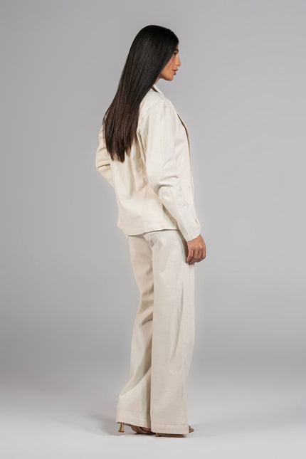 Blazer Feminino Linho - Cru - www.latifundio.com.br