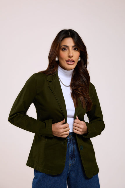 Blazer Feminino - Verde Militar - www.latifundio.com.br