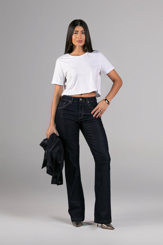 Calça  Feminina Tradicional Alta Boot Cut