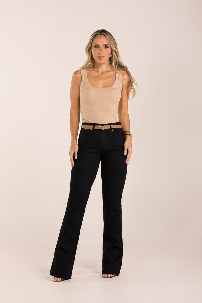 Calça Feminina Tradicional Alta Flare