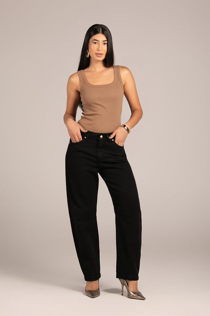 Calça Feminina Barrel - Preto