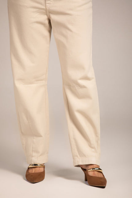 Calça Feminina Barrel - Off White