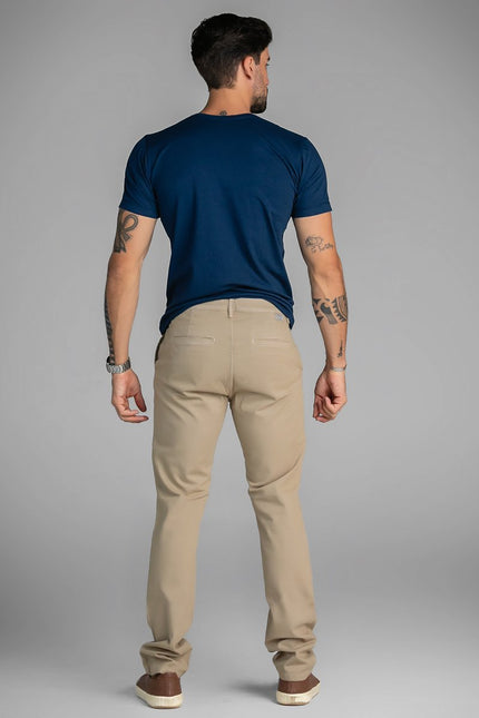Calça Masculina Classic Slim - Areia
