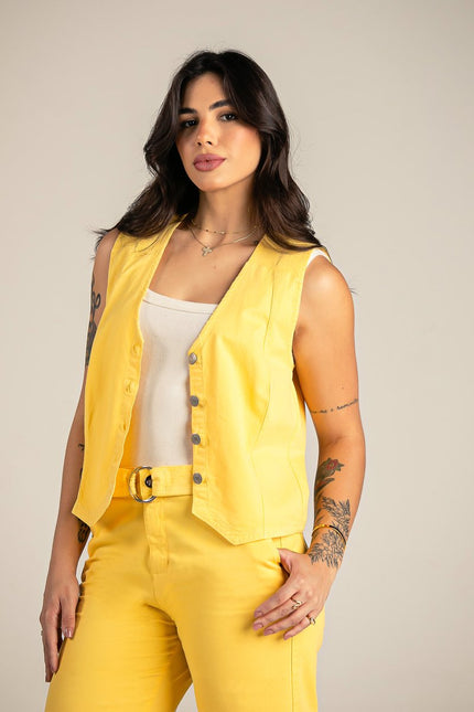 Colete Feminino - Amarelo