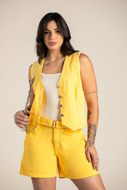 Colete Feminino - Amarelo