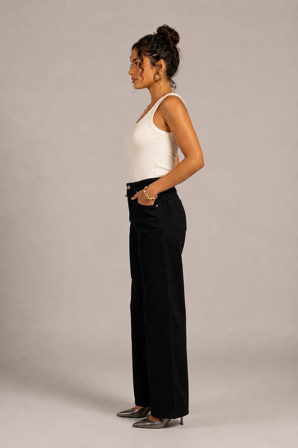 Calça Feminina Wide Pantalona - Preto