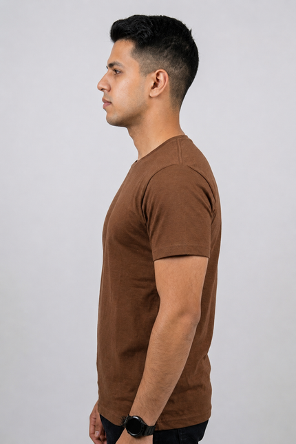 Blusa Masculina Gola Redonda - Marrom - www.latifundio.com.br