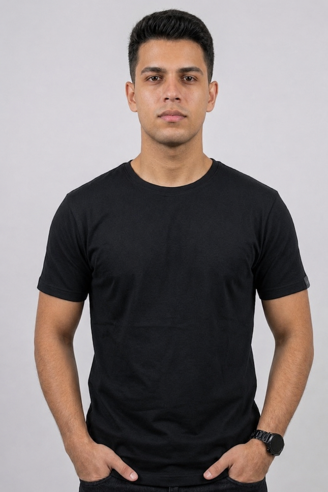 Blusa Masculina Gola Redonda - Preto - www.latifundio.com.br