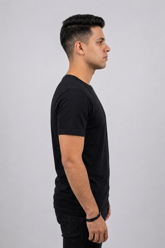 Blusa Masculina Gola Redonda - Preto - www.latifundio.com.br