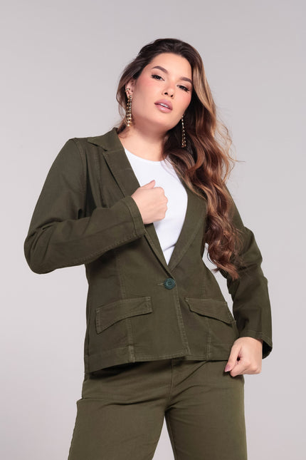 Blazer Feminino - Verde Militar - www.latifundio.com.br