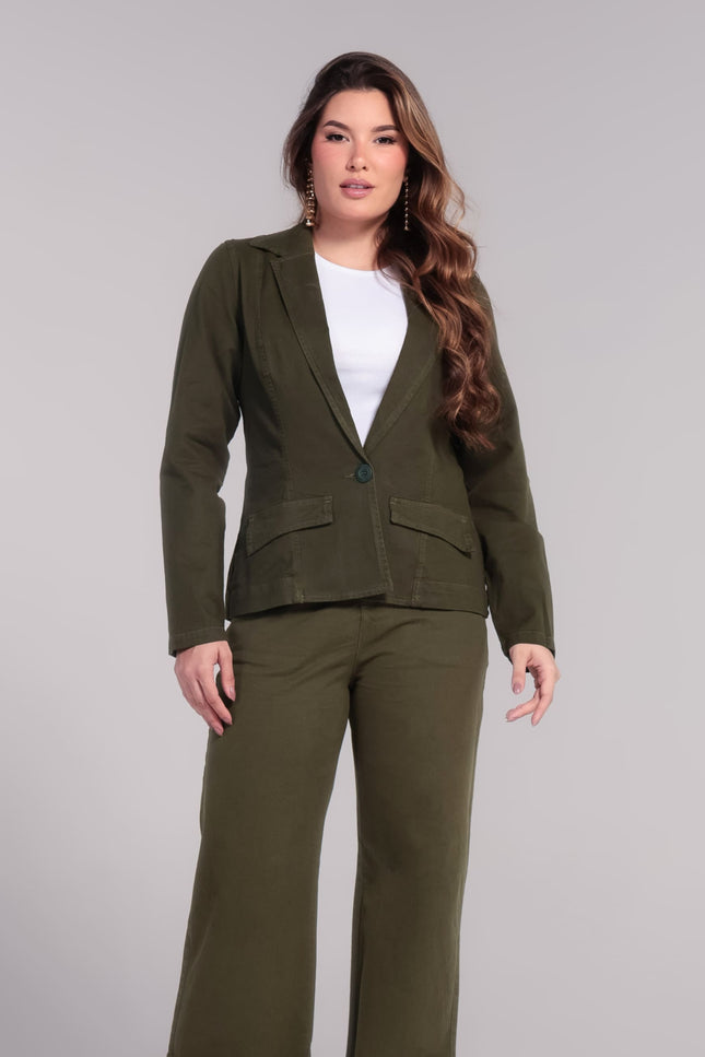 Blazer Feminino - Verde Militar - www.latifundio.com.br
