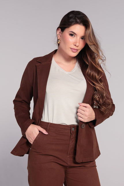 Blazer Feminino - Marrom - www.latifundio.com.br