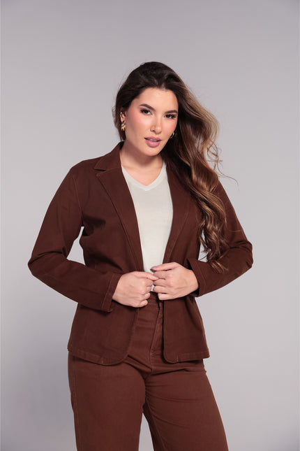 Blazer Feminino - Marrom - www.latifundio.com.br