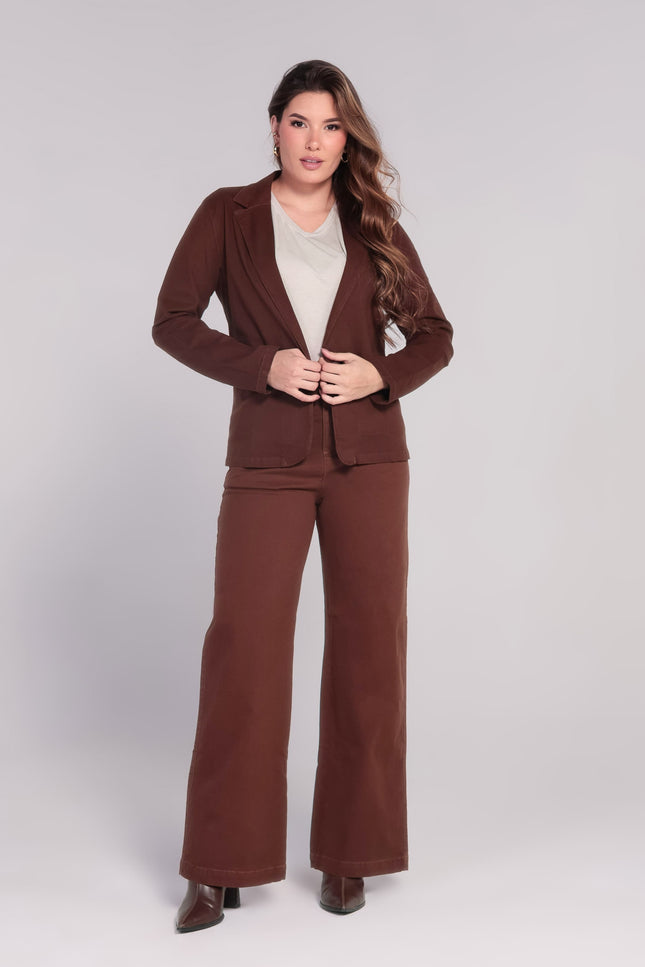 Calça Feminina Pantalona - Marrom - www.latifundio.com.br
