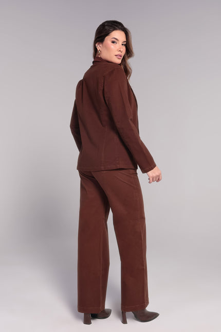 Calça Feminina Pantalona - Marrom - www.latifundio.com.br